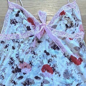 Calvin Klein sheer floral babydoll chemise lingerie size S/P
